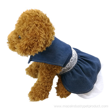 summer Fresh Stylish Washed jean pet clothes